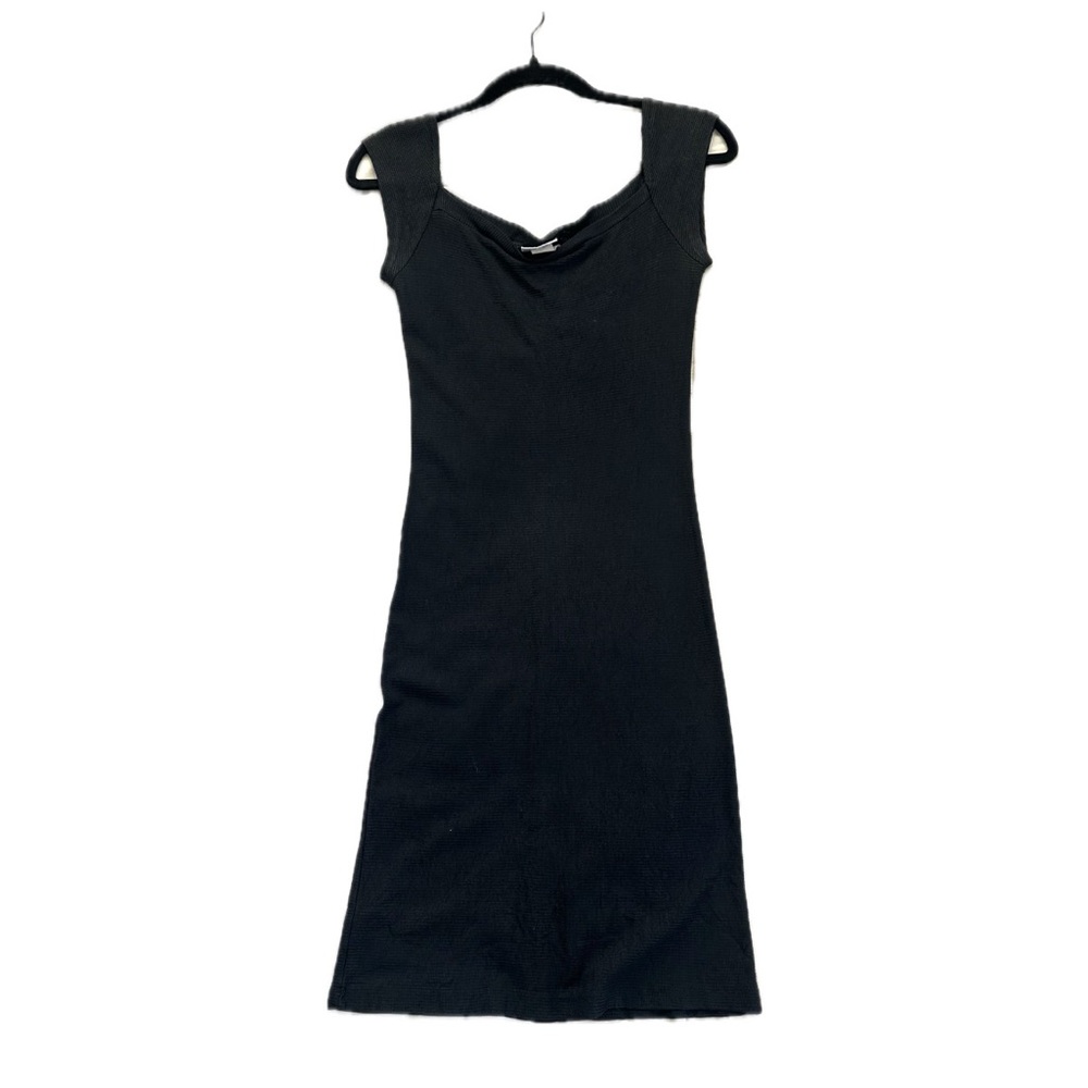 VINTAGE 90S Forever 21 Sexy Little Black Dress Midi Length Stretch Knit Body-M